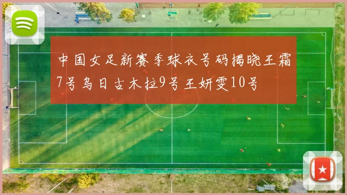 中国女足新赛季球衣号码揭晓王霜7号乌日古木拉9号王妍雯10号