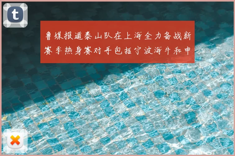 鲁媒报道泰山队在上海全力备战新赛季热身赛对手包括宁波海牛和申花